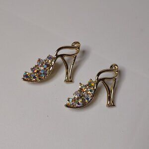 Set Of 2 High Heel Shoe Brooches